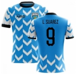 Men Uruguay #9 Luis Suarez Soccer 2024 Jersey Blue