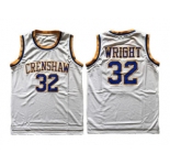Crenshaw Love And Baskeball 32 Monica Wright White Stitched Movie Jersey