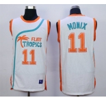 Flint Tropics 11 Ed Monix White Semi Pro Movie Stitched Basketball Jersey
