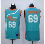 Flint Tropics 69 Downtown Teal Semi Pro Movie Stitched Basketball Jersey
