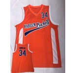 Harlem Buckets 34 O'Neal Orange Uncle Drew Movie Basketball Jersey