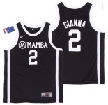 Men's Mamba #2 Gianna Black College Basketball Swingman Stitched Nike Jersey