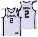 Men's Mamba #2 Gianna White College Basketball Swingman Stitched Nike Jersey
