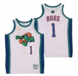 Men's Space Jam #1 Bugs Bunny White Soul Swingman Basketball Jersey