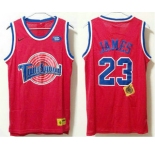 Men's The Movie Space Jam #23 LeBron James Red Soul Swingman Basketball Jersey
