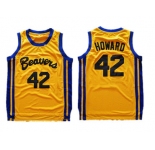 Teen Wolf Beavers 42 Scott Howard Gold Stitched Movie Jersey