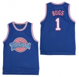 Tune Squad 1 Bugs Blue Stitched Movie Basketball Jersey