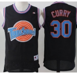 Tune Squad 30 Stephen Curry Black Stitched Movie Mesh Basketball Jersey