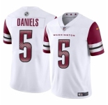 Women Washington Commanders #5 Jayden Daniels White 2024 Draft Vapor Limited Stitched Football Jersey