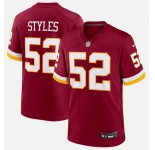 Women Washington Commanders #52 Sonny Styles Burgundy 2026 NFL Draft Game Jersey