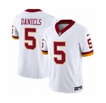 Women's Washington Commanders #5 Jayden Daniels White 2025 F.U.S.E. Throwback Vapor Limited Football Stitched Jersey