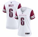 Women's Washington Commanders #6 Michael Wiley White Stitched Jersey(Run Small)