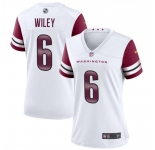 Women's Washington Commanders #6 Michael Wiley White Stitched Jersey