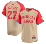 Men's American League #27 Jose Altuve Cream 2024 All-Star Limited Stitched Baseball Jersey