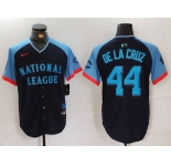 Men's Cincinnati Reds #44 Elly De La Cruz Navy 2024 All Star Limited Stitched Jersey