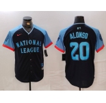 Men's New York Mets #20 Pete Alonso Navy 2024 All Star Limited Stitched Jersey