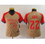Youth New York Yankees #22 Juan Soto Number Cream 2024 All Star Limited Stitched Jersey