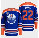 Men's Edmonton Oilers #22 Tyson Barrie Royal 2024 Stanley Cup Final Patch Stitched Jersey