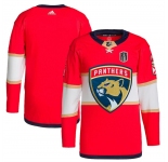 Men's Florida Panthers Blank Red 2024 Stanley Cup Final Patch Stitched Jersey