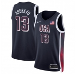 Men's USA Basketball #13 Bam Adebayo Navy 2024 Swingman Stitched Jersey