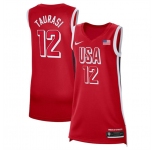 Women's USA Basketball #12 Diana Taurasi Red 2024 Swingman Stitched Jersey