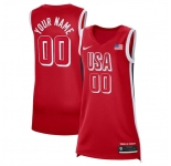 Women's USA Basketball ACTIVE PLAYER Custom Red 2024 Swingman Stitched Jersey