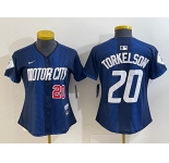 Women's Detroit Tigers #20 Spencer Torkelson 2024 Navy City Connect Cool Base Limited Stitched Jerseys