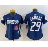 Women's Detroit Tigers #29 Tarik Skubal 2024 Navy City Connect Cool Base Limited Stitched Jerseys