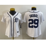 Women's Detroit Tigers #29 Tarik Skubal White Cool Base Stitched Baseball Jersey