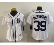 Women's Detroit Tigers #39 Zach McKinstry White Cool Base Stitched Baseball Jersey