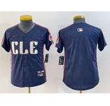 Youth Cleveland Guardians Blank Navy 2024 City Connect Limited Stitched Jersey