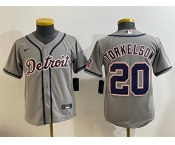 Youth Detroit Tigers #20 Spencer Torkelson Gray Cool Base Stitched Baseball Jersey