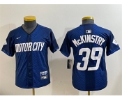 Youth Detroit Tigers #39 Zach McKinstry 2024 Navy City Connect Cool Base Limited Stitched Baseball Jersey