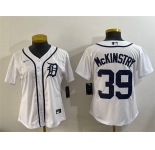 Youth Detroit Tigers #39 Zach McKinstry White Cool Base Stitched Baseball Jersey