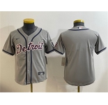 Youth Detroit Tigers Blank Gray Cool Base Stitched Baseball Jersey