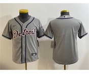 Youth Detroit Tigers Blank Gray Cool Base Stitched Baseball Jersey