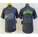 Youth Tampa Bay Rays #56 Randy Arozarena Charcoal 2024 City Connect Limited Stitched Jersey