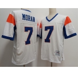 Blue Mountain State #7 Alex Moran White Stitched Football Jersey