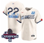Men Nike Los Angeles Dodgers Clayton Kershaw #22 Ice Cream 2024 World Series Champions Stitched MLB Jersey