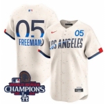 Men Nike Los Angeles Dodgers Freddie Freeman #5 Ice Cream 2024 World Series Champions Stitched MLB Jersey