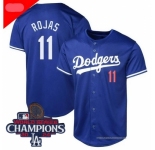 Men Nike Los Angeles Dodgers Miguel Rojas #11 Blue 2024 World Series Champions Stitched MLB Jersey