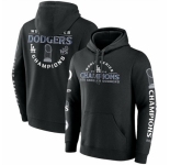 Men Los Angeles Dodgers Black 2024 World Series Champions Logos Pullover Hoodie