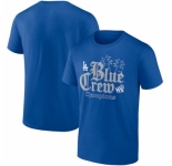 Men Los Angeles Dodgers Royal 2024 World Series Champions Trophy Case Addition T Shirt