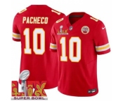 Men Kansas City Chiefs Isiah Pacheco #10 Red 2024-2025 Super Bowl LIX F U S E Stitched Jersey