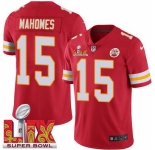 Men Kansas City Chiefs Patrick Mahomes #15 Red 2024-2025 Super Bowl LIX F U S E Stitched Jersey