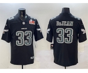 Men's Philadelphia Eagles #33 Cooper DeJean Black 2025 Super Bowl LIX Patch Fashion New Vapor Untouchable Limited Stitched Football Jersey