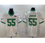 Men's Philadelphia Eagles #55 Brandon Graham White 2025 Super Bowl LIX Patch F.U.S.E. Vapor Untouchable Limited Stitched Football Jersey