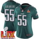 Women Philadelphia Eagles Brandon Graham #55 Green 2024-2025 Super Bowl LIX F U S E Stitched NFL Jersey