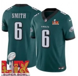 Youth Philadelphia Eagles DeVonta Smith #6 Green 2024-2025 Super Bowl LIX F U S E Stitched NFL Jersey