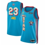 Men 2025 All Star  #23 LeBron James Light Blue Stitched Basketball Jersey